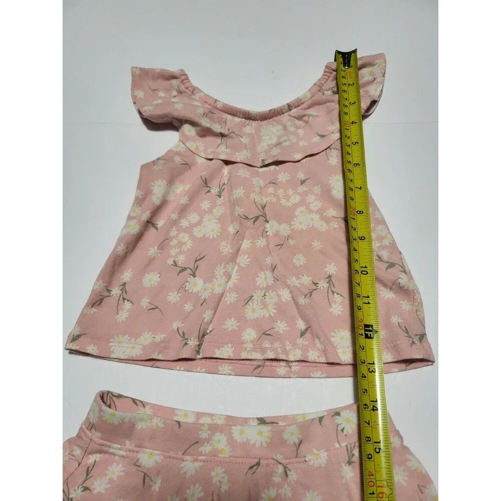 (#9) The Childer's Place Girl Pink Top & Skirt Outfit Toddler 18-24 M